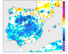 Variaci� de les temperatures m�nimes respecte al dia anterior
