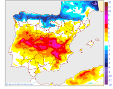 Variaci� de les temperatures m�ximes respecte al dia anterior