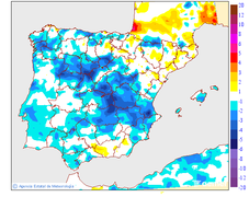Variation des temp�ratures minimales par rapport au jour pr�c�dent