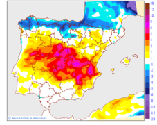 Variation des temp�ratures maximales par rapport au jour pr�c�dent