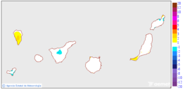 Variation des temp�ratures minimales par rapport au jour pr�c�dent