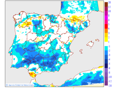 Minimum temperatures variation regarding the day before