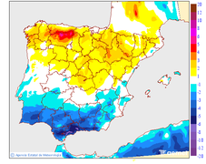 Tenperatura maximoen aldaketa aurreko egunarekiko