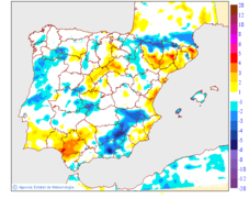 Variation des temp�ratures minimales par rapport au jour pr�c�dent