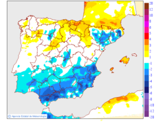 Tenperatura minimoen aldaketa aurreko egunarekiko