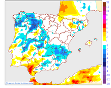Variation des temp�ratures minimales par rapport au jour pr�c�dent