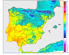 Maximum temperatures