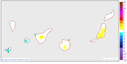 Minimum temperatures variation regarding the day before