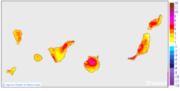 Maximum temperatures variation regarding the day before