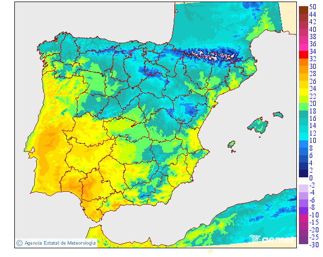 Temperaturas m�ximas