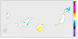 Variaci� de les temperatures m�nimes respecte al dia anterior