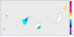 Variaci� de les temperatures m�ximes respecte al dia anterior