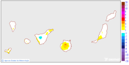 Variation des temp�ratures minimales par rapport au jour pr�c�dent