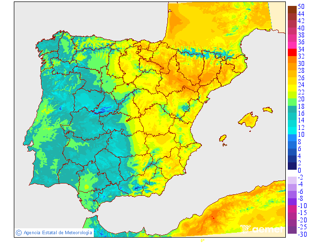 Temperaturas m�ximas