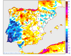 Variaci� de les temperatures m�nimes respecte al dia anterior