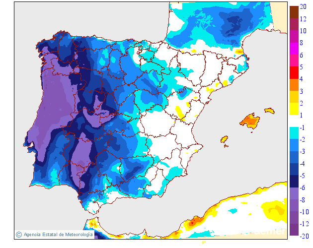 Variation des temp�ratures maximales par rapport au jour pr�c�dent
