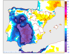 Variaci� de les temperatures m�ximes respecte al dia anterior