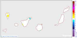 Minimum temperatures variation regarding the day before