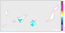 Minimum temperatures variation regarding the day before