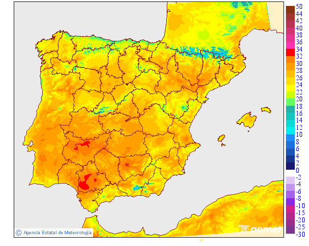 Temperaturas m�ximas