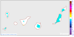 Variaci�n de las temperaturas m�nimas respecto al d�a anterior
