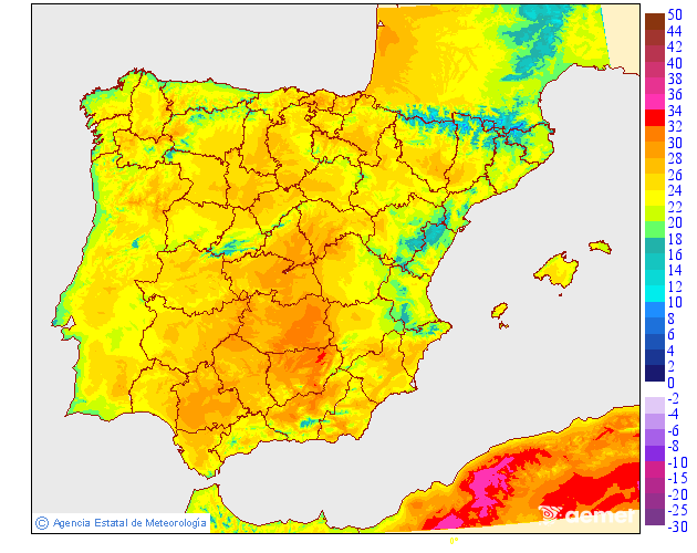 Temperaturas m�ximas
