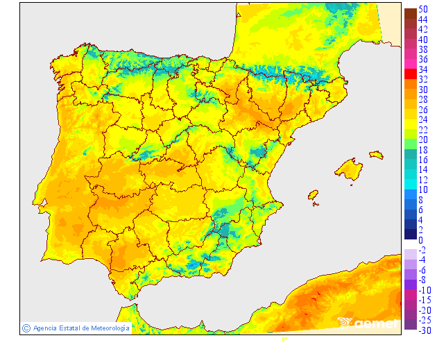 Temperaturas m�ximas
