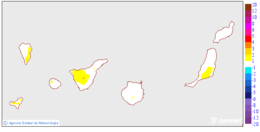 Variaci� de les temperatures m�nimes respecte al dia anterior