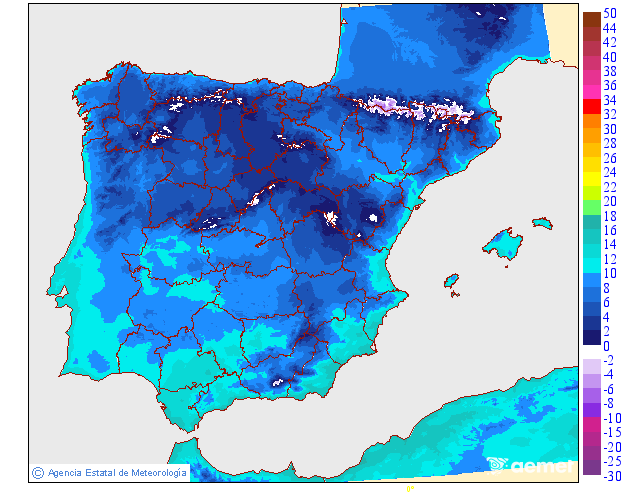 Temperaturas m�nimas