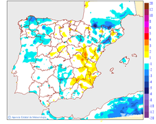 Minimum temperatures variation regarding the day before