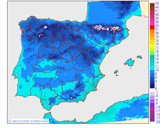 Minimum temperatures for tomorrow in the Peninsula and Balearic Islands