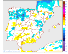 Variaci�n de las temperaturas m�nimas respecto al d�a anterior