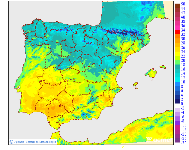 Temperaturas m�ximas