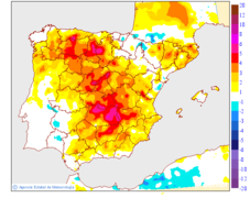 Variaci� de les temperatures m�nimes respecte al dia anterior