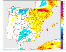 Variaci�n de las temperaturas m�nimas respecto al d�a anterior