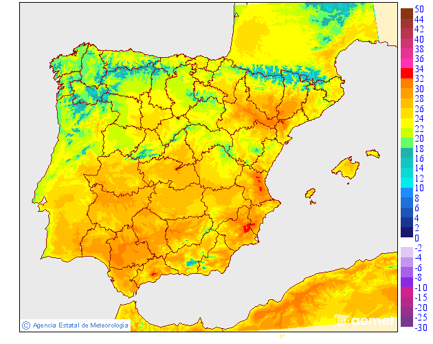 Temperaturas m�ximas