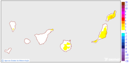 Maximum temperatures variation regarding the day before