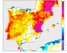 Variaci�n das temperaturas m�ximas respecto ao d�a anterior