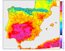 Maximum temperatures