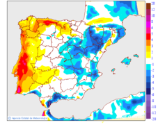Variaci� de les temperatures m�ximes respecte al dia anterior