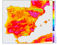 Maximum temperatures