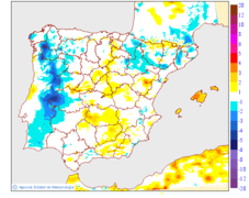 Variaci� de les temperatures m�nimes respecte al dia anterior