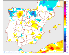 Variaci� de les temperatures m�ximes respecte al dia anterior