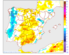 Variaci� de les temperatures m�nimes respecte al dia anterior