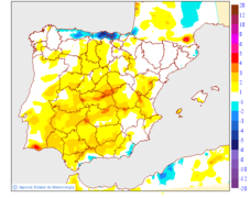 Variaci� de les temperatures m�ximes respecte al dia anterior
