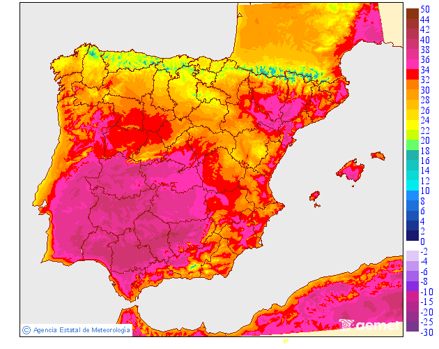 Temperaturas m�ximas