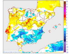 Variaci�n de las temperaturas m�nimas respecto al d�a anterior