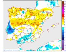 Variation des temp�ratures minimales par rapport au jour pr�c�dent