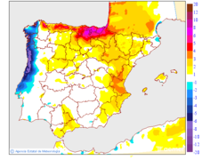 Variation des temp�ratures maximales par rapport au jour pr�c�dent