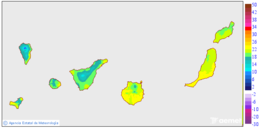 Minimum temperatures for the day after tomorrow in the Canary Islands